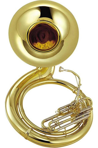 Tuba Yamaha Ysh411 Laqueado Profesional Sousafon De Laton