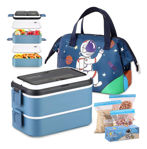 Fiambrera Portátil Bento Box Sellada For Niños Y Adultos