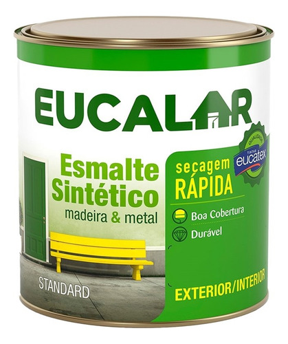 Tinta Esmalte Eucalar Brilhante 900ml Vermelho
