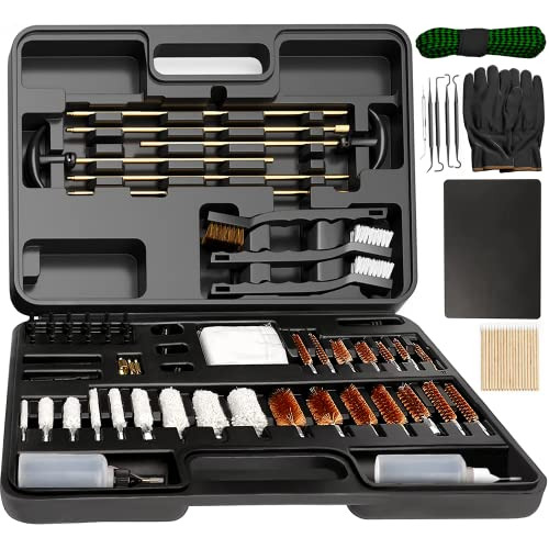 Kit Universal De Limpieza De Armas Con Limpiador De Cuerda D