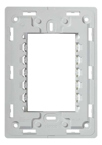 Placa 1 Módulo Rojo Coral + Toma Tv Coaxial Blanco Simon 26