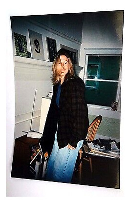Vintage 90s Photo Tall American Woman In Flannel Button Up