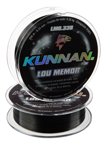 Nylon Tanza Kunnan Lou Memor X 200 Mts 0,55mm 16kg