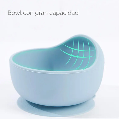 Bowl Con Sopapa Silicona Bebé Infantil Antideslizante Chufi Rosa