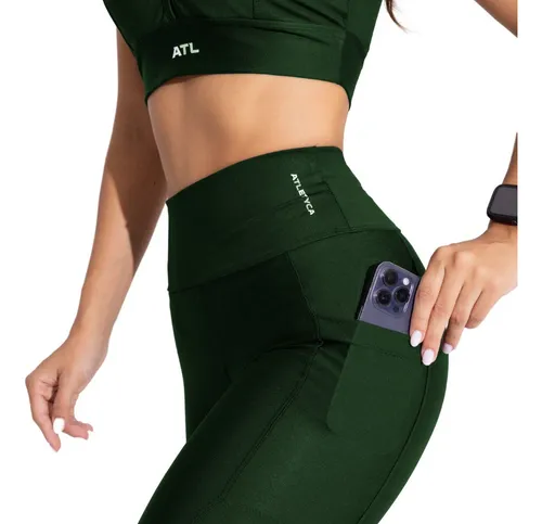 Calça Legging Com Bolso Lateral Fitness Feminino Atletyca