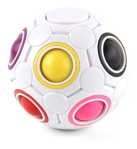 Imagem 7 de 7 de Quebra-cabeça Bola Arco Iris Mágico Anti Estresse Autista