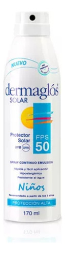 Protector Solar Dermaglós Niños Fps 50 Spray 170ml