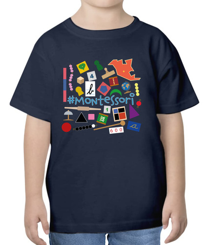 Playera De Niño Con Diseño Materiales Montessori