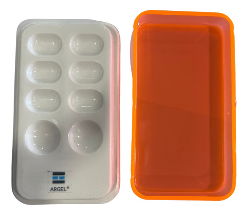 Caja Dental Para Resinas Protector De Luz Mezcla Composites Color Naranja Con Blanco