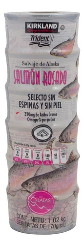 Salmón Rosado Kirkland Signature Paq Con 6pzs De 170 Gr