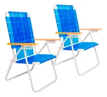 Comprar Combo X 2 Reposeras Plegables Descansar 5 Posiciones Caño 1 