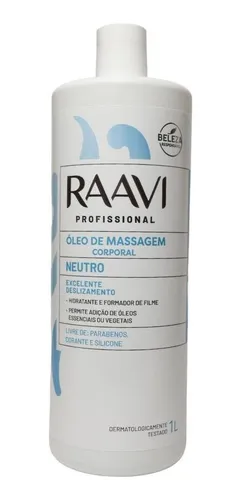 Óleo De Massagem Corporal Neutro Raavi 1l