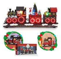 Comprar Tren Electrico Navideño Con Musica Navideña Y Luz 3 Vagones