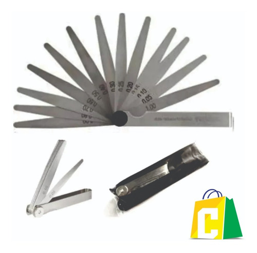 Calibre De Folga Mecânico 0,05mm A1,00 Mm 13 Lâminas Vonder