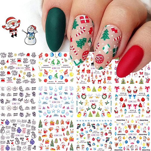 Nail Art O Calcomanías De Arte De Uñas De Navidad