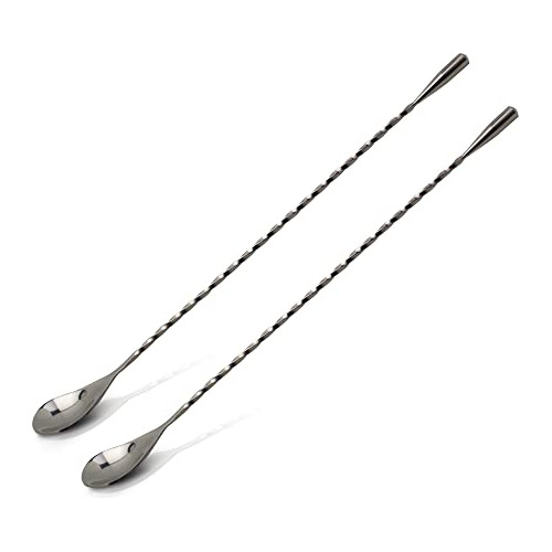 Bar Spoon: 12.5 Stainless Steel Cocktail Mixing Spoo...