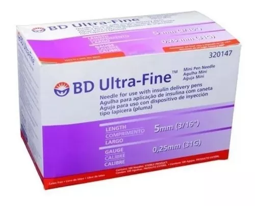 Aguja Mini BD Ultra Fine 31G Caja x 100 und