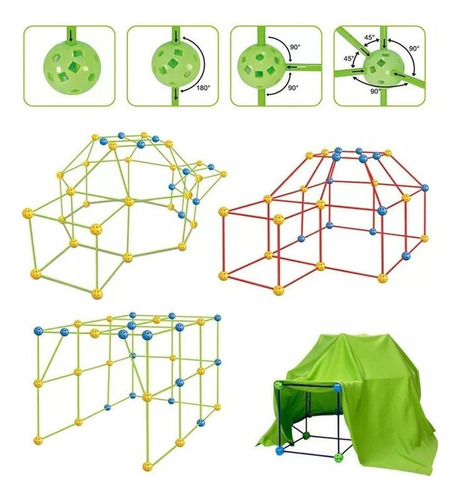 2024 Kit De Carpa Castle Tunnel Para Niños Construction