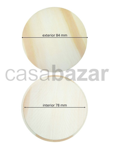 Imagen 4 de 9 de Tapa Madera Vaso Tennessee Poli Light Velas Portavelas X10un