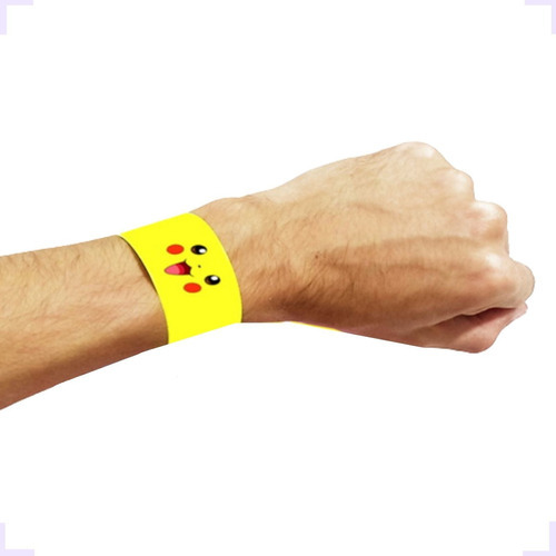 Kit 6 Pulseira Temática Pikachu Festa E Sua Turma Premium