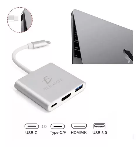 ADAPTADOR CONVERTIDOR DE USB TIPO C A USB 3.0 HUB