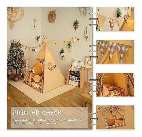 Tenebud Tiepee Tent Con Luces De Hadas De Bunting Bunting De
