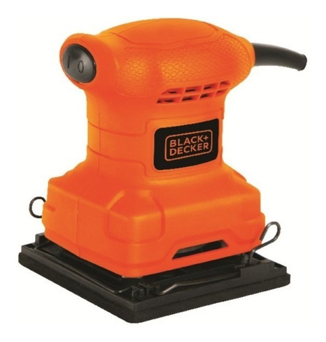 Lijadora Orbital 1/4 Pliego 200w Bs200-b2 Black + Decker Color Naranja