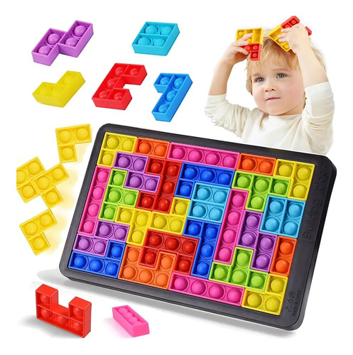 Juguete Tetris Puzzle Rompe Cabezas 27pcs Pop Its Antiestrés