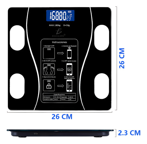 Balanza Báscula Digital Corporal Alta Precisión Hog.87.app