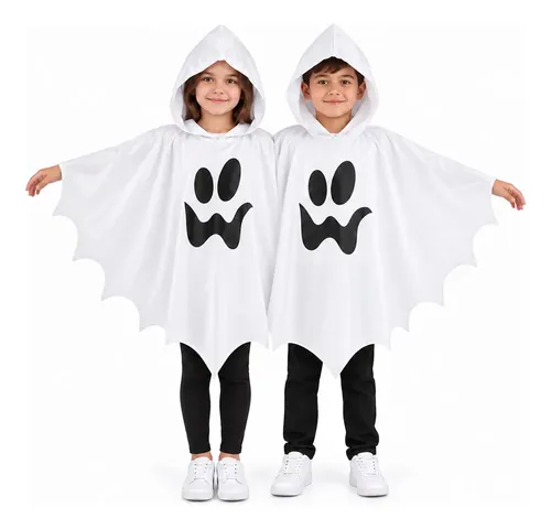 Capa de fantasma branca infantil