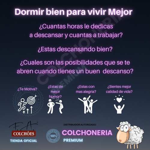 Colchon Colchones 2 Plazas 140x190x20 Espuma Ortopedica