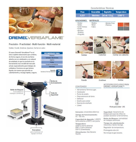 Imagen 3 de 9 de Dremel Versaflame Caja Metal - Fdn Pp
