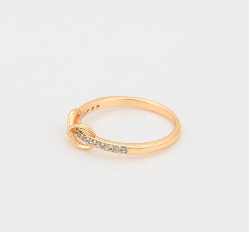 Imagen 5 de 6 de Oferta! Anillo Infinito Circones Aniversario Oro18kt 1701e