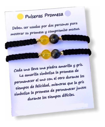 Dúo Pulseras Promesa Amor Macramé Pareja Novios Aniversario