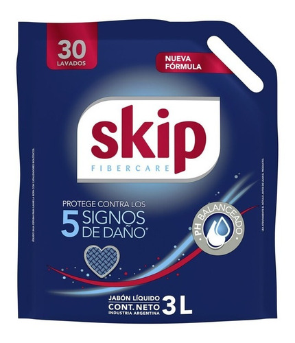 Jabón Líquido Skip Regular Ph Balanceado Doypack 3l
