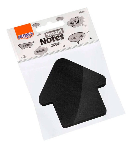 Bloco Smart Notes 70x70mm Preto 50fls 1 Bloco Brw Unindade