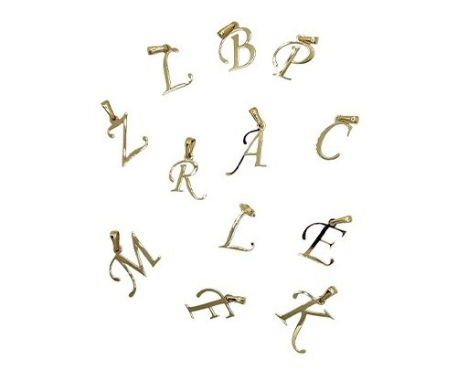 Dije Inicial Letra P Oro 14k Tamaño 2 Cm + Cadena De Regalo