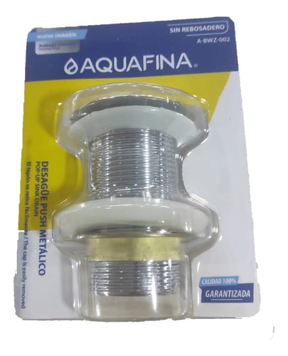 Desagüe Metálico P/lavamanos 1 1/4 Push Button Aquafina 