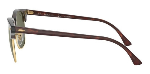 Ray-Ban Clubmaster Classic RB3016 - Green - Cristal - Clásica - Gloss tortoise - Acetato - Gloss tortoise - Acetato - Large (Incluye: Con lente polarizada)