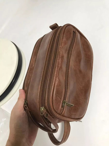 Neceser De Cuero Original Para Hombre, Con Soporte Para Obje