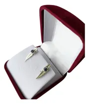 Comprar Aros Plata 925 Plumas Con Piedra Natural Lapislázuli