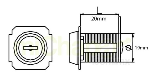 Imagen 3 de 3 de Cerradura Paleta Gancho M4114 Muebles Soarma 2 Llaves 25mm