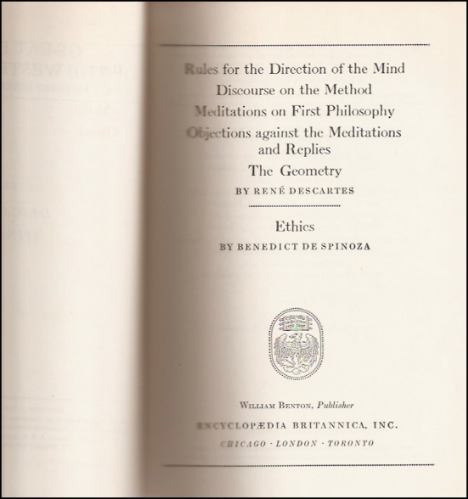 Tratado Del Metodo / Etica _ Descartes / Spinoza - En Ingles