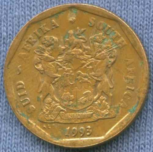 Imagen 2 de 2 de Sudafrica 50 Cents 1993 * Preciosa Planta De Hierbas *
