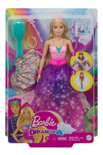 Barbie Dreamtopia Princesa 2 En 1 Gtf92