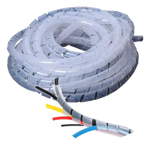Funda Cable Espiral 10 Mm Plastica Organizador Cable X Metro