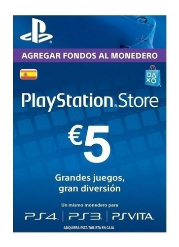 Tarjeta Playstation Network Psn De 5 Euros - Código España