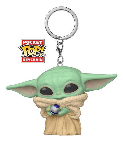 Llavero Baby Yoda Grogu Bolita Azul Star Wars - Funko Pop