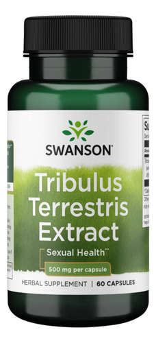 Swanson Extracto De Tribulus Terrestris 500 Mg, 60 Cápsulas Sabor Sin sabor