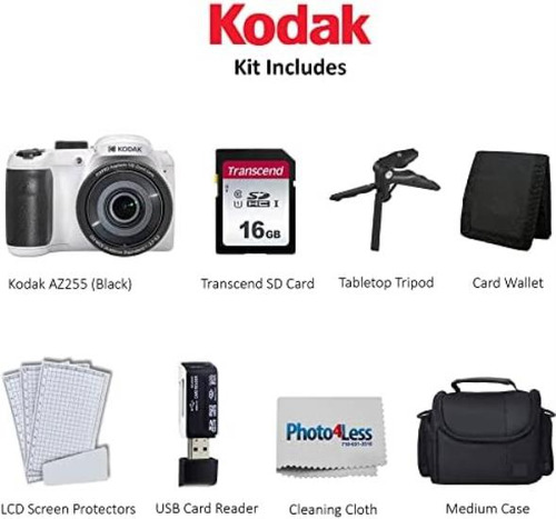Cámara Digital Kodak Pixpro Az255 (blanca), Estuche Para Cám